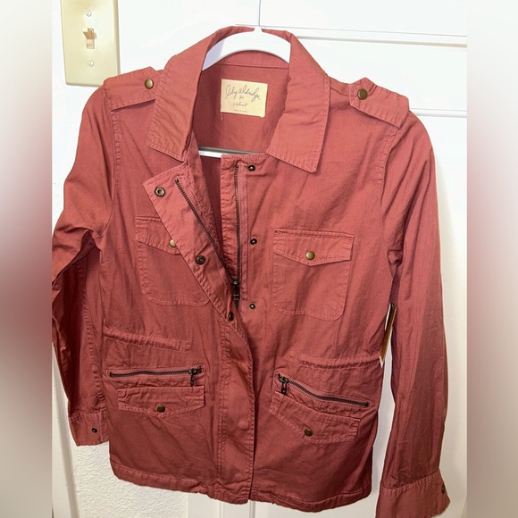 Lily Aldridge for VELVET Graham&Spencer Ruby Cotton Army Jacket (Rose/sm… - Picture 4 of 8